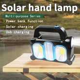Solar Handheld Flashlight with USB Cable Rechargeable Multifunction-TI00765-Veeddydropshipping